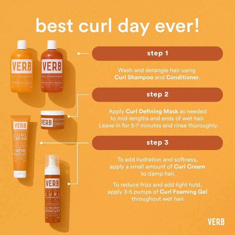 VERB Curl Conditioner, 12 fl oz - Soften, Define + Hydrate - Frizz Control + Curl Retention - Vegan, No Parabens or Harmful Sulfates