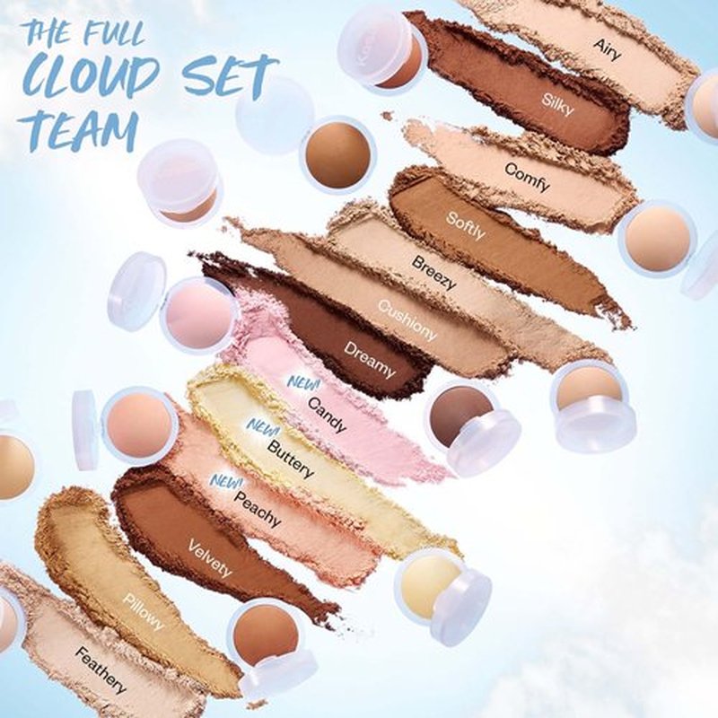 Kosas Cloud Set Pressed Setting Powder – Translucent Shine Control Face Powder, Soft Matte Finish, Comfy (Sheer Medium)