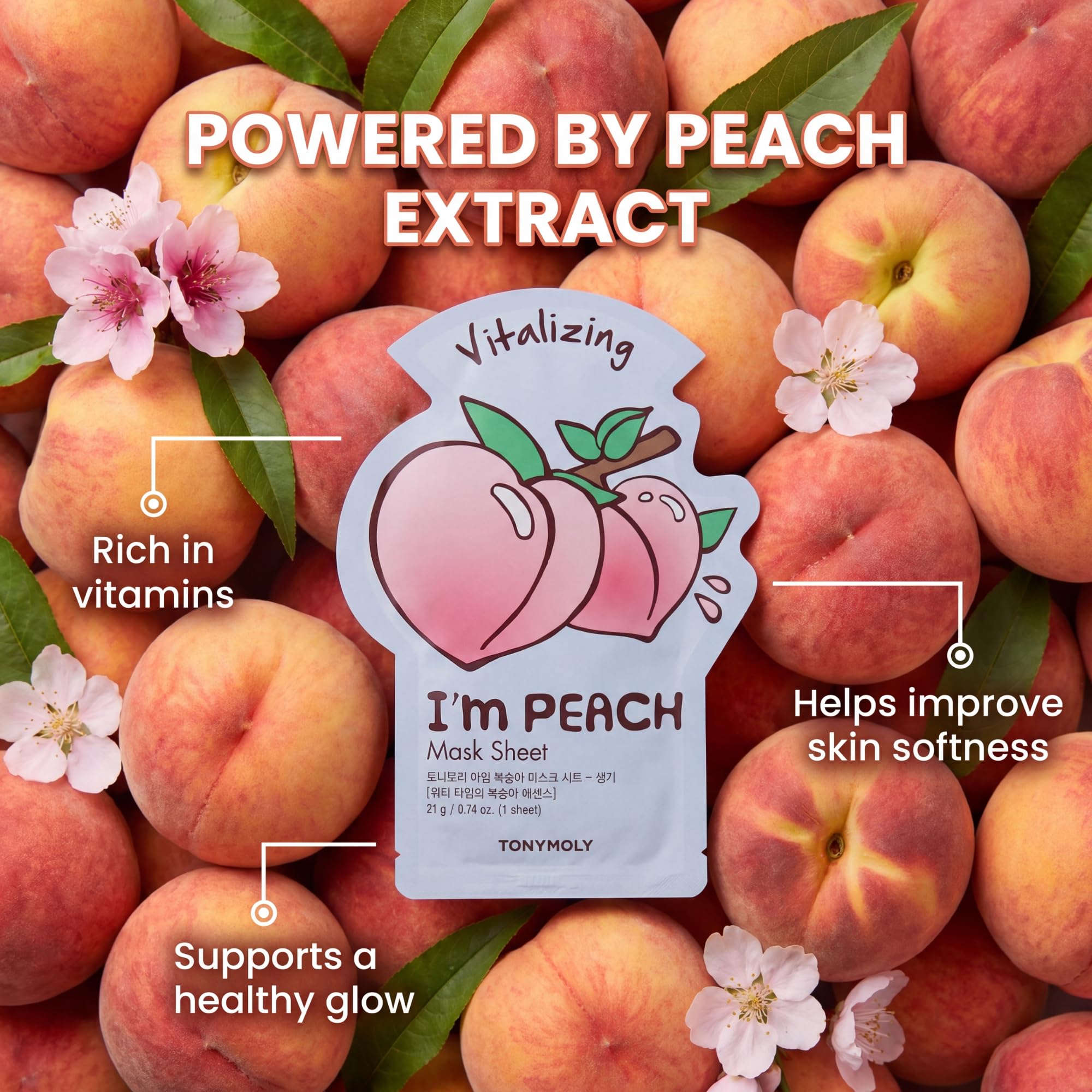 TONYMOLY Bright & Juicy Sheer Mask Set – 12 Pack Korean Hydrating Face Masks with Watermelon, Lemon & Peach, Brightening Skincare Gifts for Gift Baskets, Care Packages & Self-Care