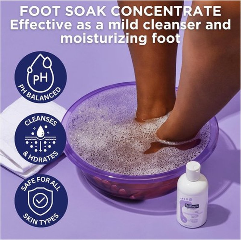 Footlogix Foot Soak Concentrate - Gentle Cleansing Foot Bath Soak for Softening Dry Feet | 8.45 oz