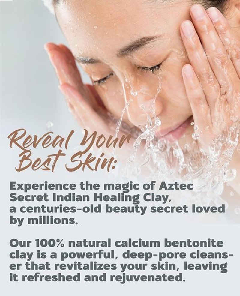 Aztec Secret – Indian Healing Clay 16 Oz | Deep Cleansing Facial & Body Mask – 100% Natural Calcium Bentonite Clay
