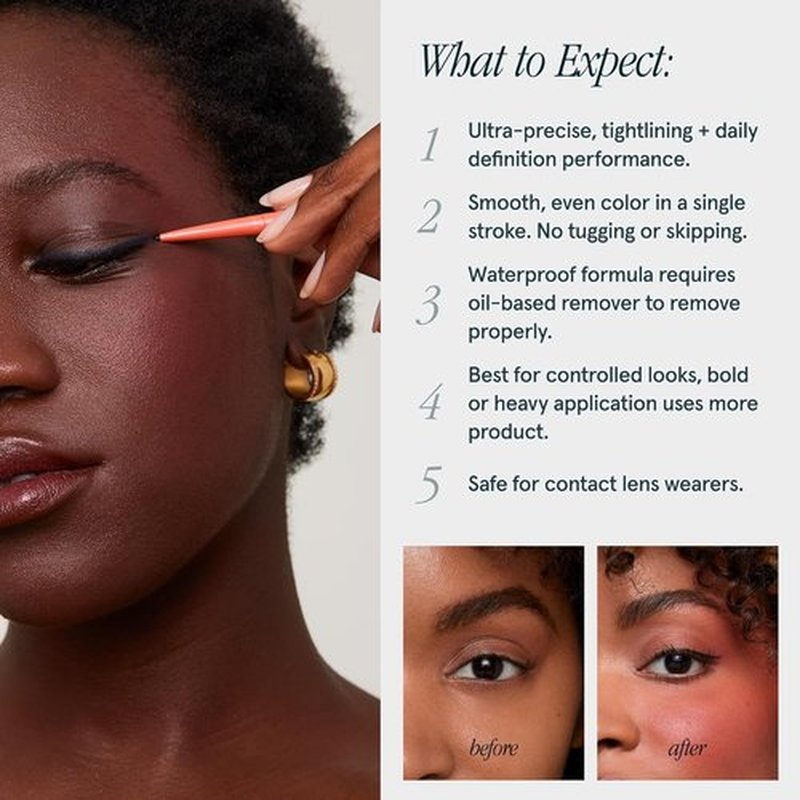 SOSHE Beauty - Waterproof Precision Eyeliner | 1.5mm Smudge-Proof Gel Liner | Easy Refills | Lovesick Burgundy Brown