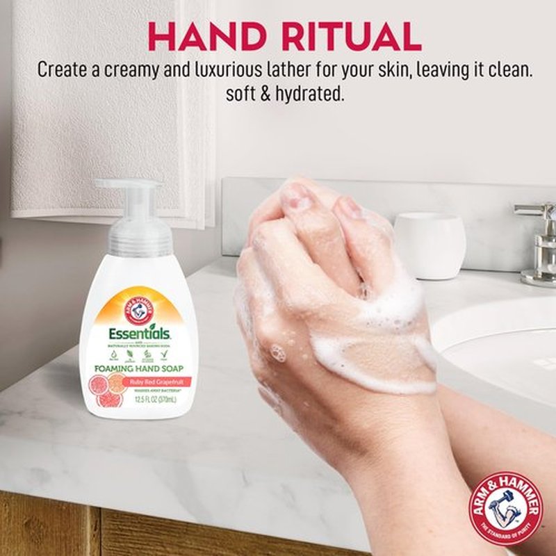 Arm & Hammer Foaming Hand Soap for Skin Cleaning - Cleanser with Fresh Lemon Scent - Hand Soap Pump with Aloe Vera & Different Ingredients 12.5 Fl Oz (370mL)