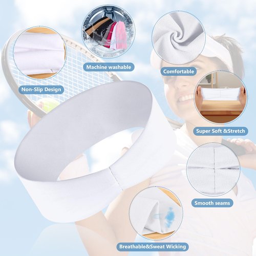 Headbands for Women – 8 Pack Wide Elastic Hair Bands, Soft Stretchy Non-Slip Sweatbands for Workouts, Yoga, Washing Face & Daily Wear