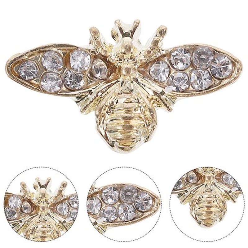 Beaupretty 10Pcs Bumble Bee Nail Charms Alloy 3D Nail Art Accessories for DIY Manicure and Decoration