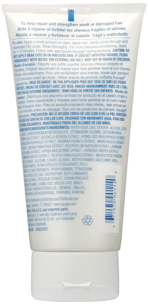 AQUAGE Healing Moisturizing Conditioner - Repair Damaged Hair & Boost Moisture Retention | 6 fl. oz