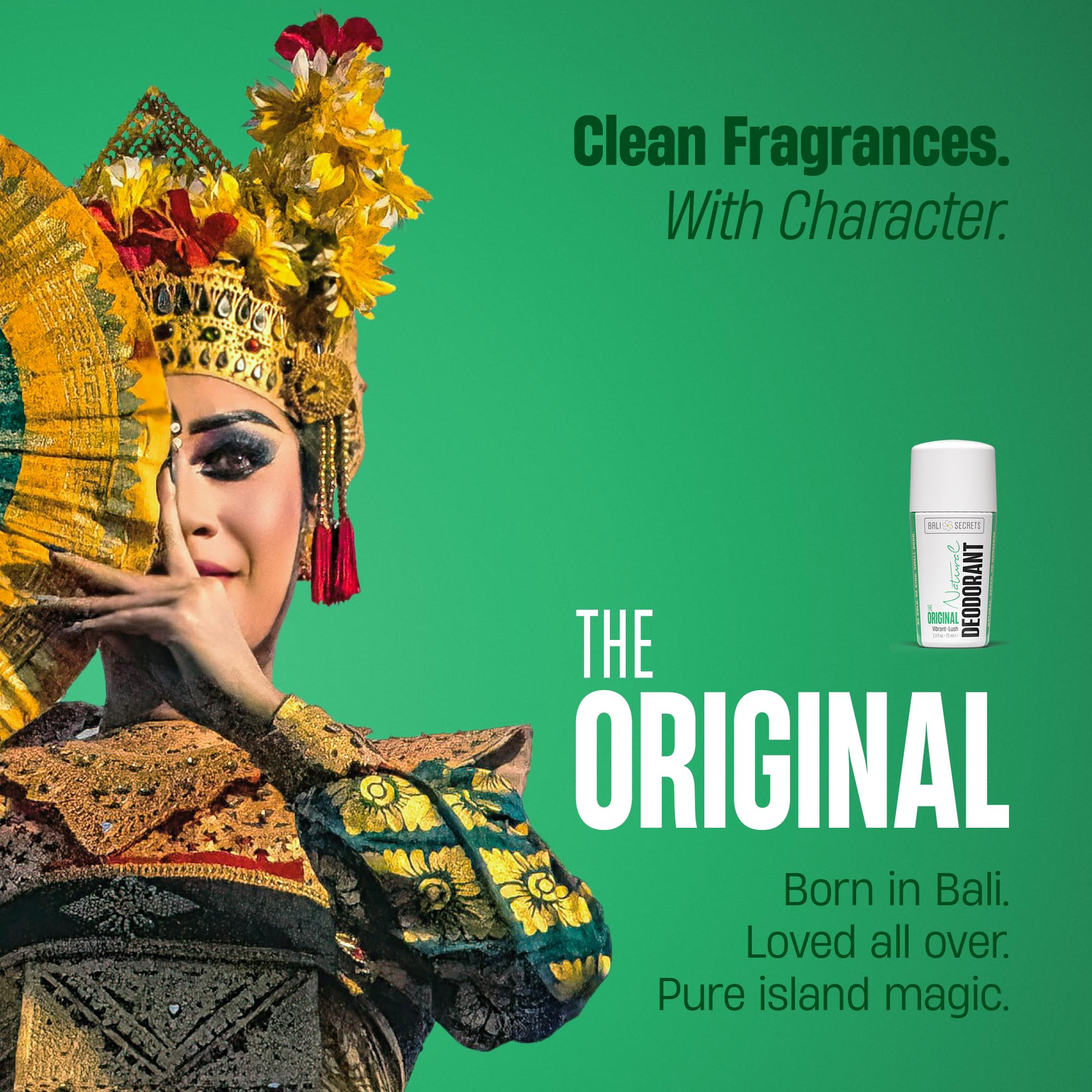 Bali Secrets The New Formula Natural Deodorant for Women & Men. Nonsense Free. Clean Formula for Sensitive Skin. Strong & Reliable Odor Protection. No Synthetic Aluminum. Organic & Vegan THE ORIGINAL