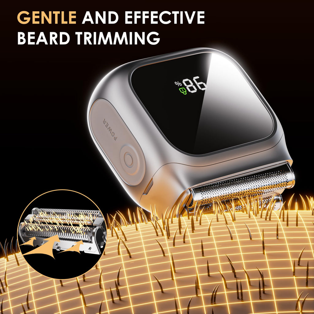 Men's Foil Shavers，Dust-Proof Magnetic Cover，Triple-Blade SkinGuard System，Good