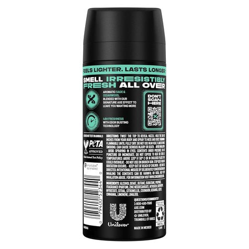 AXE Body Spray - Apollo 48-Hour Freshness | Aluminum-Free, 3 Count, 2.9 oz Each