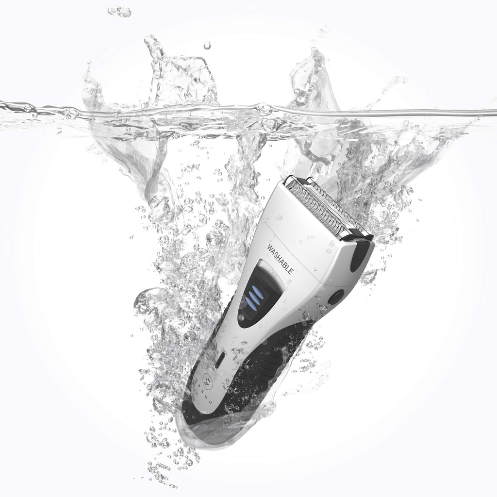 YASUN Foil Shaver - Electric Razor, Wet/Dry IPX7 Waterproof, Pop-up Beard Trimmer, Cordless Rechargeable Mens Razor - YS5800 Silver & Black