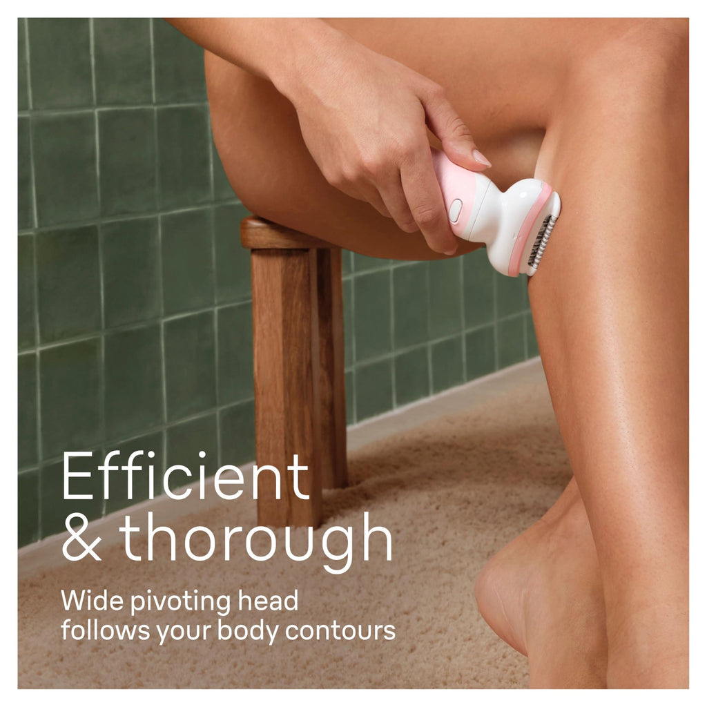 Braun Epilator Silk-épil 9, Hair Removal Device, Women Shaver & Trimmer, Pivoting Head, Wet and Dry Epilator, Includes Shaver Head and Trimmer Comb, SES9-030