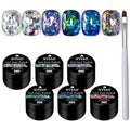 MTSSII Glitter Sequins Nail Gel Soak Off UV/LED Nail Gel Shiny Bling Nail Art Design Gel for Beauty Salon And Home Use