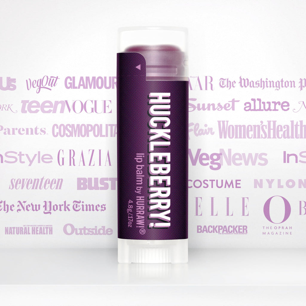 Hurraw! Huckleberry Lip Balm: Organic, Certified Vegan, Cruelty and Gluten Free. Non-GMO, 100% Natural Ingredients. Bee, Shea, Soy and Palm Free. Made in USA