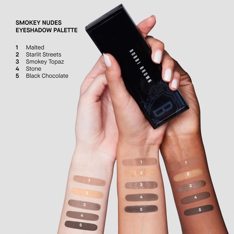 Bobbi Brown All Nudes Eyeshadow Palette | Matte & Metallic Neutral Eyeshadow Palette, 0.04 Ounce, Smokey Nudes