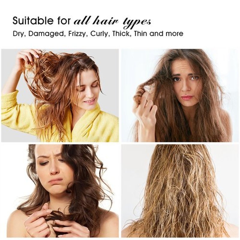 Adofect Hair Oil 100 Capsules, Hair Serum for Frizzy, Damaged, Dry - Hair Treatment Oils with Argan Macadamia & Avocado Oils - Vitamins A, E, & Pro B5 - Hair Vitamins for Women & Men