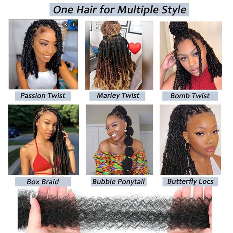 8 Inch Springy Afro Twist Hair 8 Packs Marley Twist Braiding Hair Pre-fluffed Spring Twist Hair Kinky Hair Marley Hair for Faux Locs (8 Inch (Pack of 8), T1B/27/613# Marley Twist)