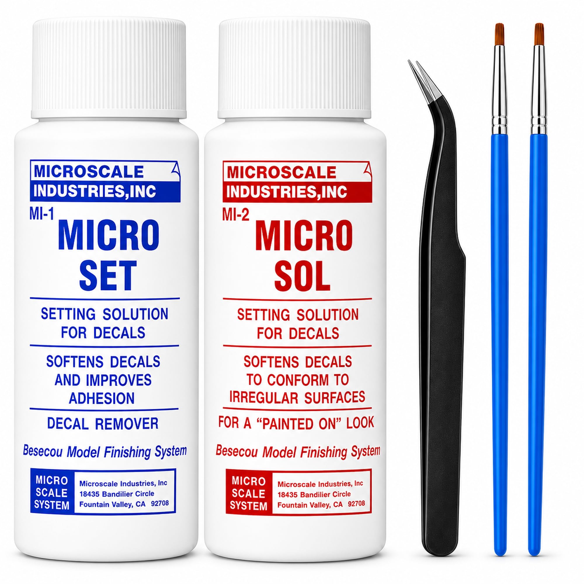 Decal Setting Solution-Micro Scale Micro Sol 102 + Micro Set 101 Package Decal