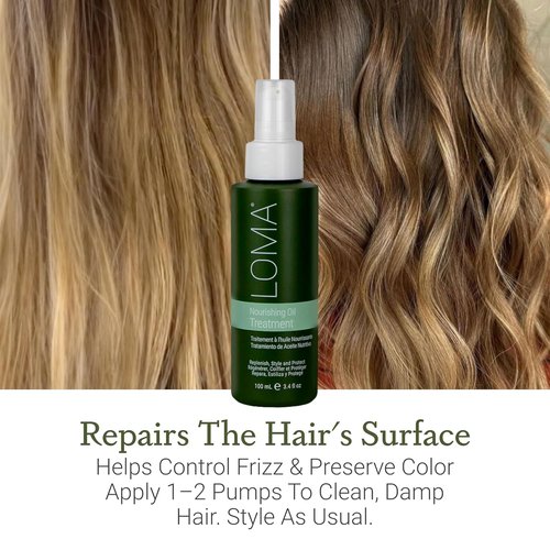 Loma Hair Care Nourishing Oil Treatment - Revitalize & Hydrate Dry Hair | 4 Fl Oz
