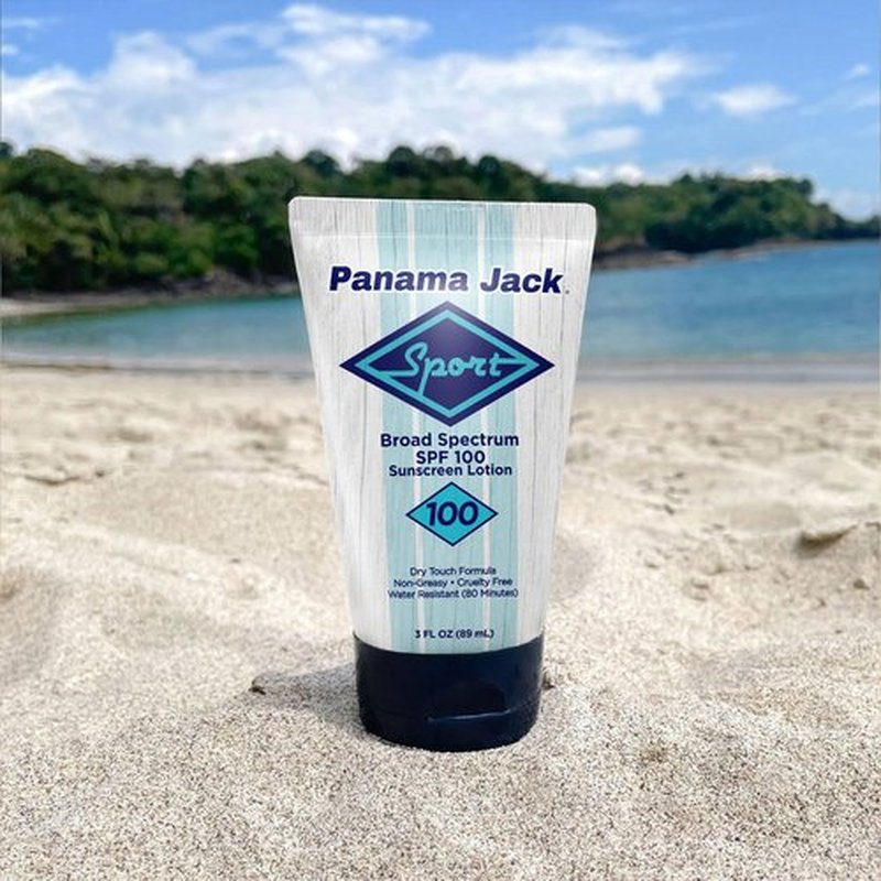 Panama Jack Sport Sunscreen Lotion - SPF 100, Broad Spectrum UVA/UVB Protection, Non-Greasy, PABA, Paraben, Gluten & Cruelty Free, 3 FL OZ (Pack of 1)