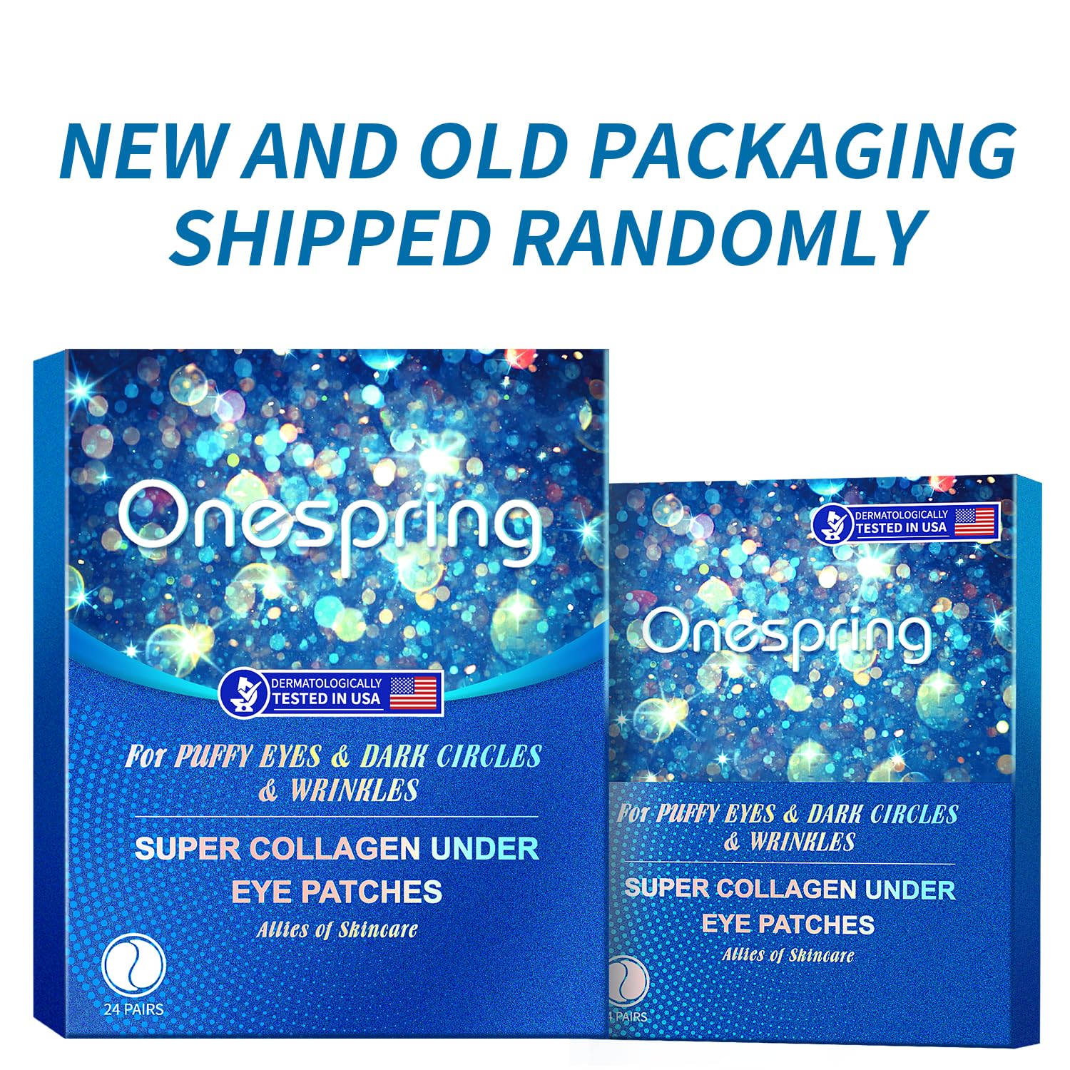 Onespring Under Eye Patches (24 Pairs) - Gifts for Women - Golden Under Eye Mask for Dark Circles, Puffiness & Wrinkles, Eye Gels Pads for Refreshing, Revitalizing - Bridesmaid Gifts