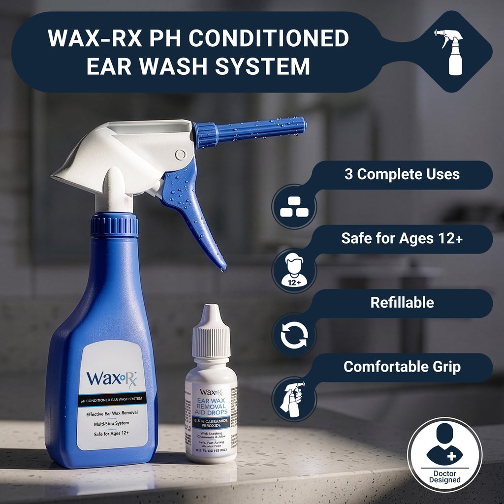 Doctor Easy Wax-Rx Ph Conditioned Ear Wash System, 15.2 Ounce