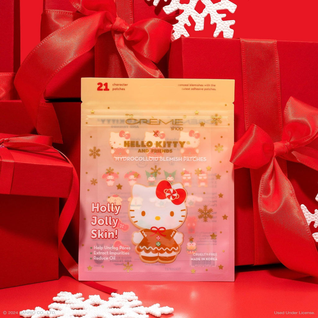 The Crème Shop Holly Jolly Skin! Hydrocolloid Blemish Patches, Extracts Stubborn Zits, Vegan (21 Count)