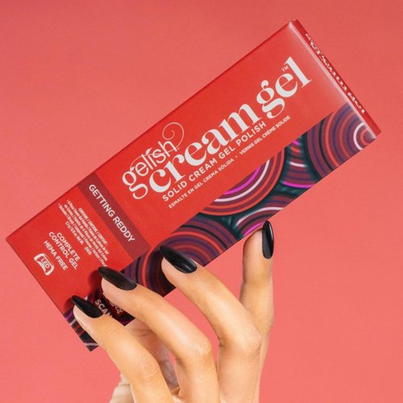 Gelish Cream Gel – Solid Soak-Off Professional Gel Polish for Salon Quality Manicure with Brush, LED Cure, Long-Lasting, High Shine, Easy Application (Getting Reddy)
