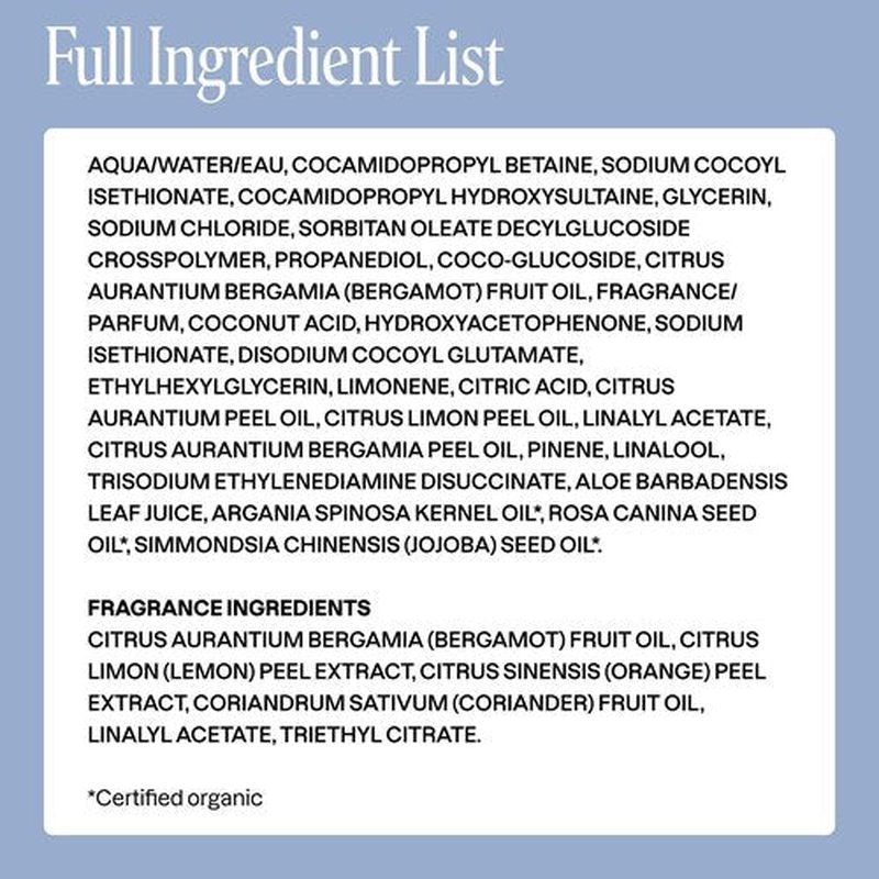 Cliganic Hydrating Facial Gel Cleanser with Triple Botanical Complex® – Clean Gentle Face Wash with Jojoba, Rosehip Argan Oils Removes Makeup Impurities Aloe Vera Glycerin for Balanced Glowing Skin