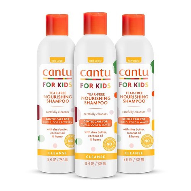 Cantu Care for Kids Tear-Free Nourishing Shampoo - Shea Butter, 8 Fl Oz | Pack of 3