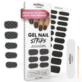 MOYOU LONDON Semi Cured Gel Nail Strips - 20 Pcs. Waterproof Gel Nail Wraps, Cures in Sunlight or UV/LED Lamp, Lasts Up to 2+ Weeks, Stretchable, Easy to Apply & Remove, Vegan & Cruelty-Free