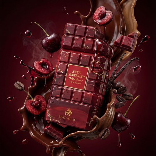 Mahajan Sweet Surrender Molten Cherry Eau de Parfum - Juicy Cherry Vanilla Gourmand with Warm Coffee | Seductive Luxury Fragrance (3.4 oz)