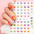CNhoqc 8 Sheets Valentine’s Day Conversation Heart Candy Color Nail Sticker, Valentine’s Theme Colorful Nail Sticker with Sweet Words Hug Me Be Mine Cute Nail Decals for Girls DIY Manicure Supplies