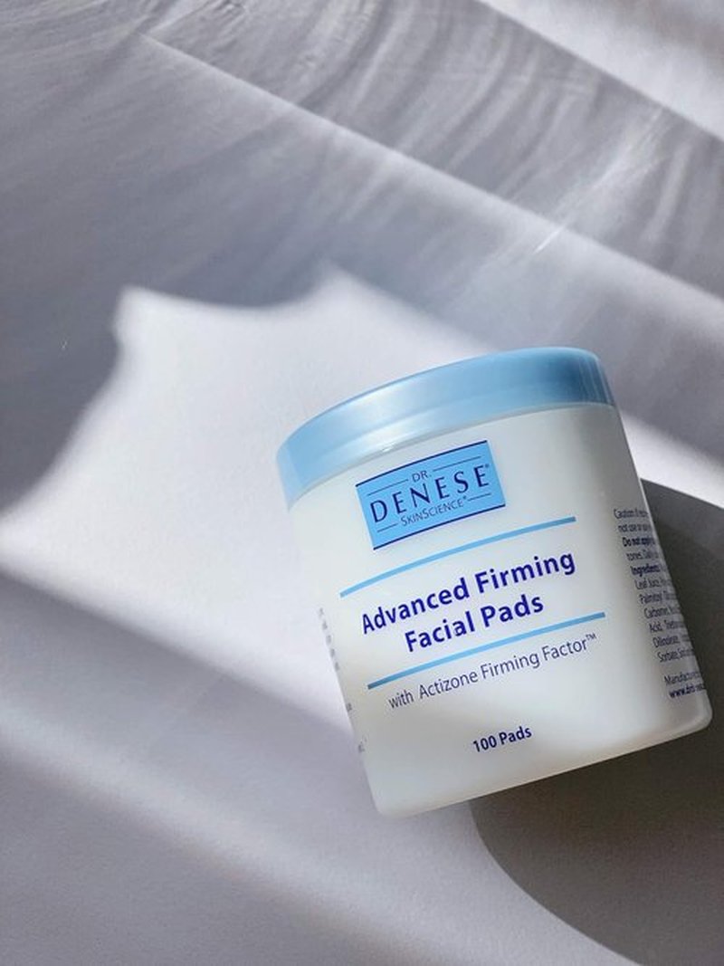 Dr. Denese SkinScience Advanced Firming Facial Pads - Exfoliating Glycolic Acid & Peptides, 100 Count | Smooth, Radiant Skin