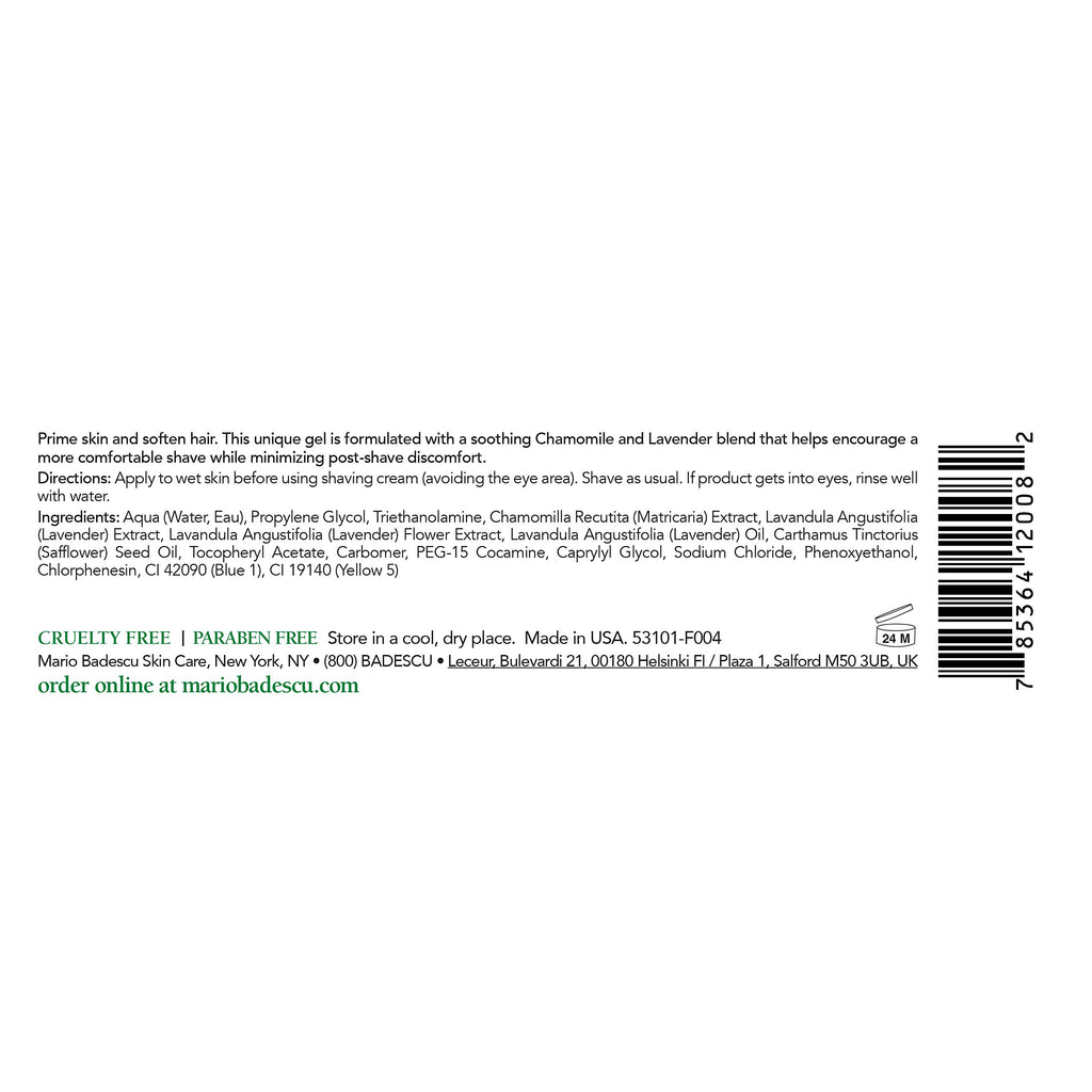Mario Badescu Pre-Shave Conditioner - Soothing, Botanical-infused Pre Shave Gel for Your Best Shave Yet - Preps, Primes, and Softens Skin and Hair, 4 Oz