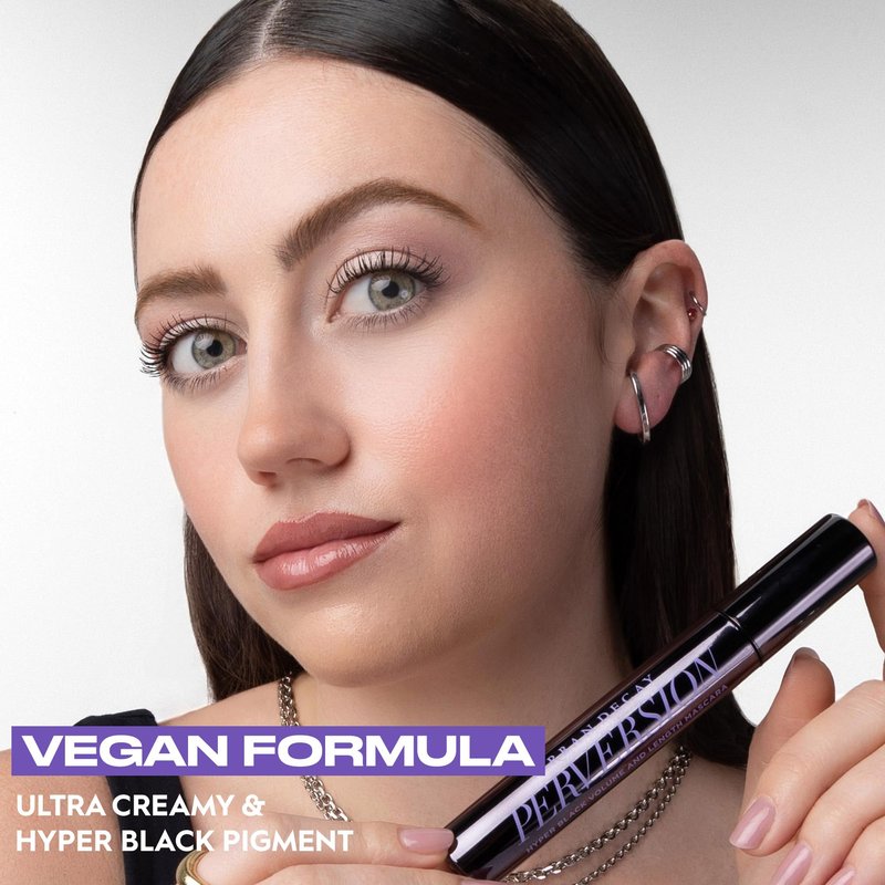 Urban Decay Perversion Volumizing Mascara - Intense Black Lengthening Mascara, Smudge-Resistant, Flake-free, Buildable Lash Volume & Length, Curling & Separating, Vegan Formula - 0.34 fl oz