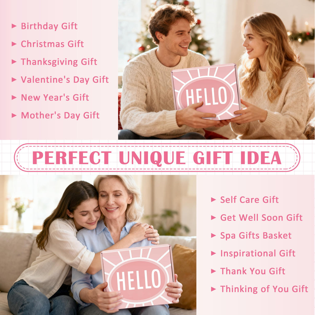 Gift Baskets for Women, Unique Birthday Gifts for Women, Thinking of You Inspirational Gift Set Box, Get Well Soon Gift Basket Sending Hug, Christmas Ideas Gifts for Teen Girl Her Wife Best Friend
