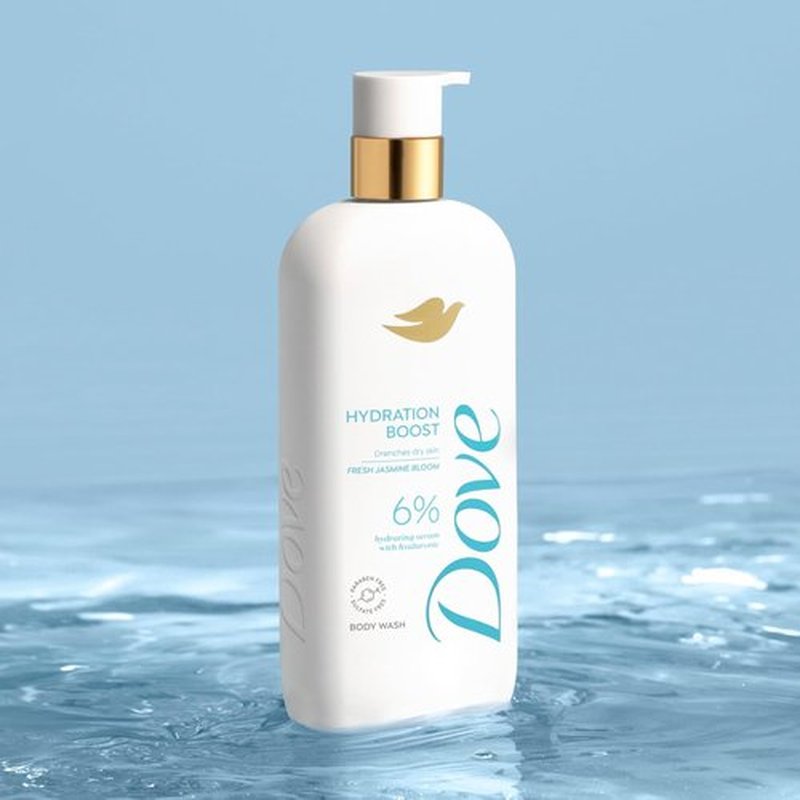 Dove Hydration Boost Body Wash - Deeply Moisturizing with Hyaluronic Acid | 18.5 Fl Oz