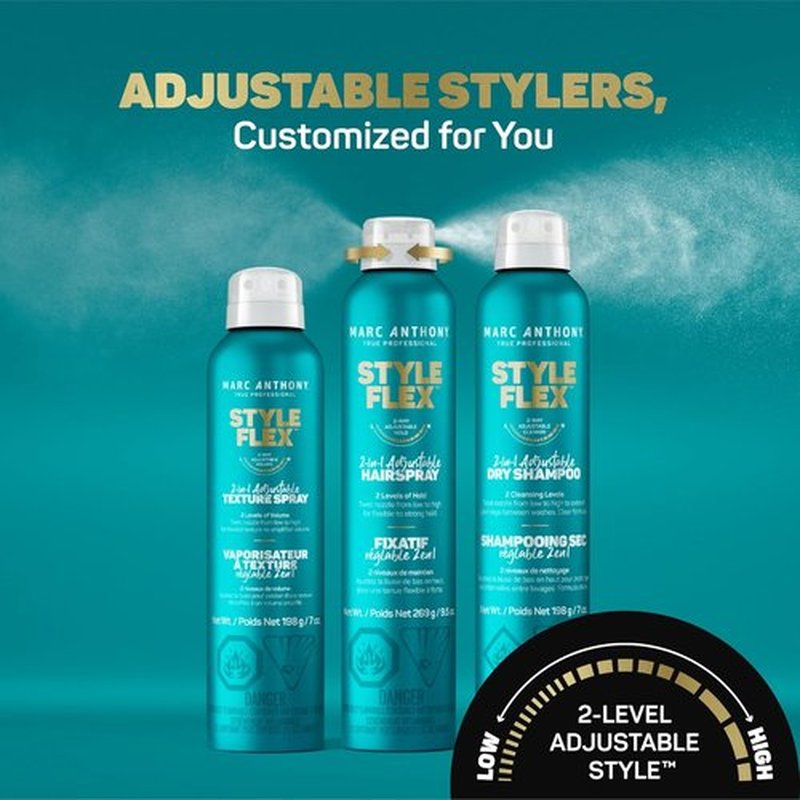 Marc Anthony Texture Hair Spray - 2-in-1 Adjustable Hold for Soft, Defined Styles | 7 oz