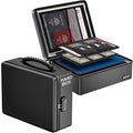 ENGPOW Fireproof Document Box, Hard Case File Box with Fireproof Zipper＆Lock, 6400°F Heat Insulated Fire and Water Resistant Portable File Organizer Storage Home Safe for Documents Laptop Cash Black