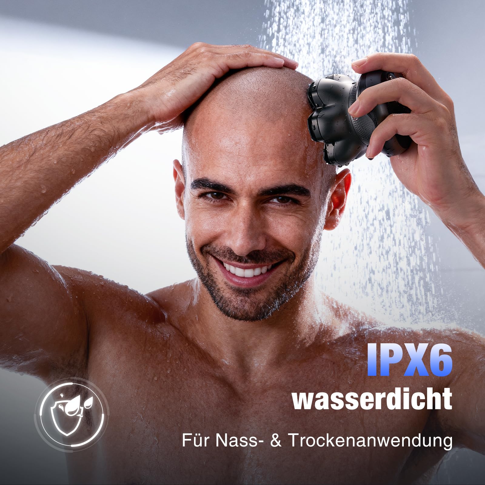 7D Head Shavers for Bald Men - 2026 New Dual Speed Electric Shaver, Bald Head Shaver with Magnetic Shaver Head IPX6 Waterproof Wet/Dry Use Shaving Balding Clipper LED Display Charcoal Gray