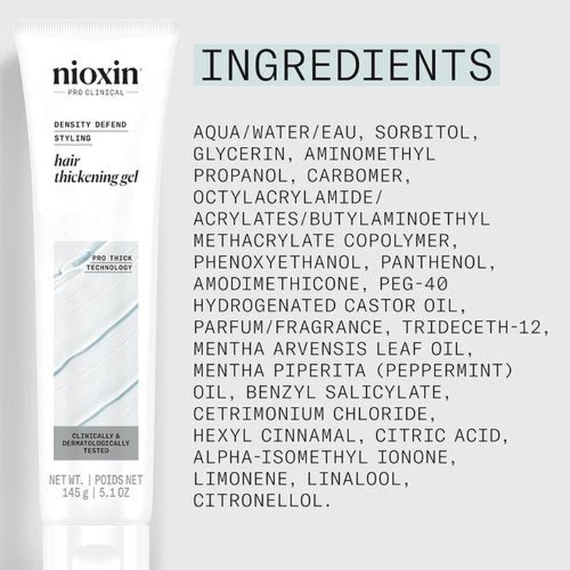 Nioxin Density Defend Hair Thickening Gel - Volumizing Formula for Fuller Hair | 5.1 Fl Oz