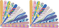 P2P Nails Colorful Nail File Strips - Double Sided Filers for Shaping and Smoothing Toenails and Fingernails - Manicure and Pedicure Nail Buffers - 24 Pack