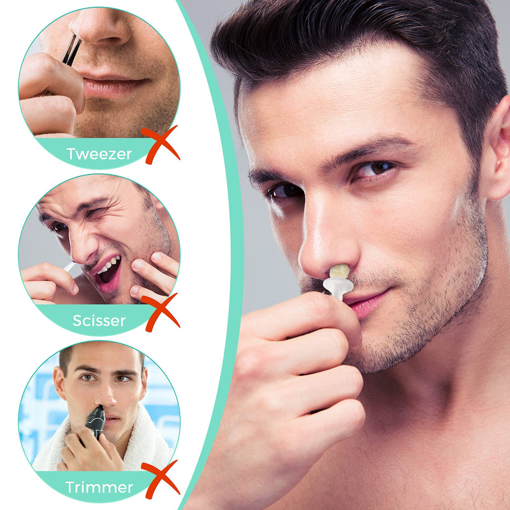 50 Pieces Nose Wax Sticks Applicators Plastic Wax Rod Wand Strips Nostril Cleaning Removal for Men Women Cleaning Nostrils Nasal and Removing Hair