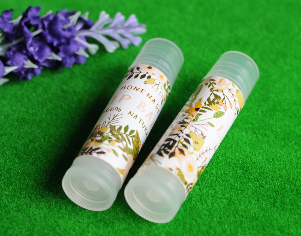 ZZYBIA Lip Balm Labels - Paper Stickers for Lip Balm Containers, 50pcs