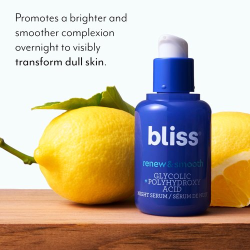 Bliss Brighten & Renew Serum Duo | Vitamin C & Glycolic Acid Serums | Anti-Aging and Brightening Face Serums Duo for Bright, Smooth & Firm Skin