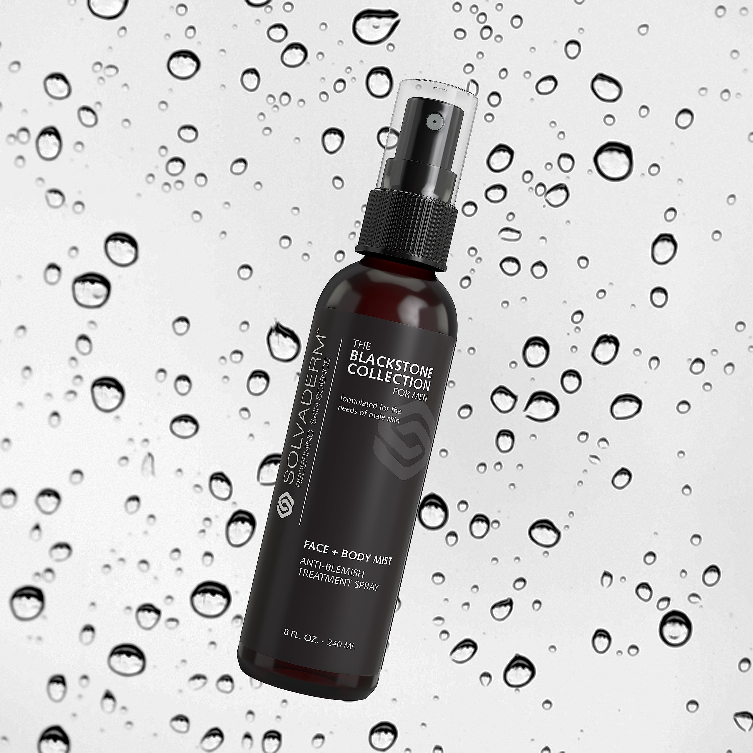 Solvaderm for Men - Cooling Aftershave - Calming Face + Body Mist For Skin Blemishes & Shaving Irritation - Reduces Redness After Shaving - 8 FL OZ / 240 ML (Pack of 1)