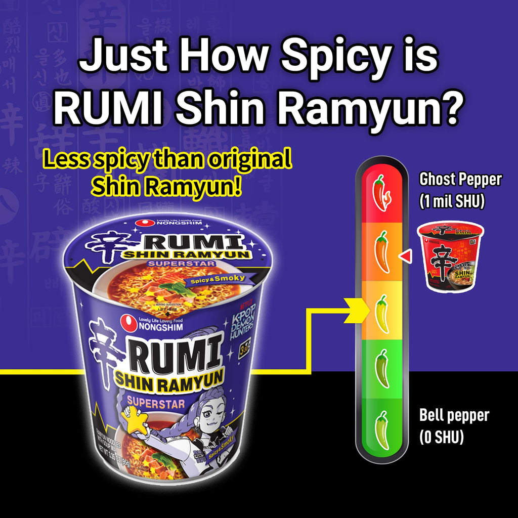 Nongshim Shin Ramyun Superstar, Instant Noodle Cup, Spicy & Smoky, 3.35 oz (Pack of 6)