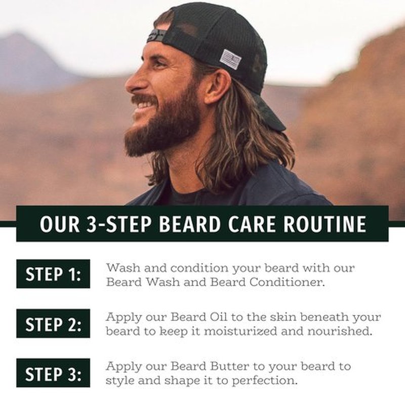 Live Bearded Beard Wash - All-Natural Water-Based Cleanser for Gentle Deep Clean - 8 fl oz | American Scent: Cedar, Vetiver, Bergamot