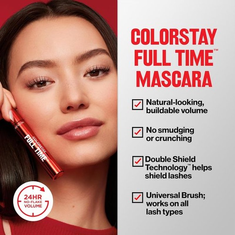 Revlon ColorStay Mascara - Volumizing Eye Makeup for 24-Hour Wear | Smudge-Proof, Flake-Free, 402 Black Brown
