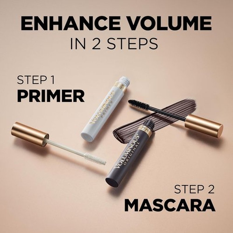 L'Oreal Paris Voluminous Lash Boosting Primer Mascara - White Conditioning Formula, 0.24 Fl Oz, 2 Count